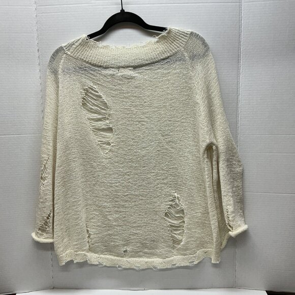 POL SMALL SWEATER DISTRESSED PTP:20" POL DISTRESSED SWEATER - Picture 5 of 8